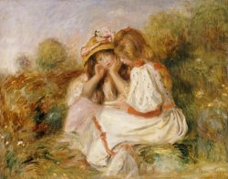 Pierre Auguste Renoir Two Girls painting