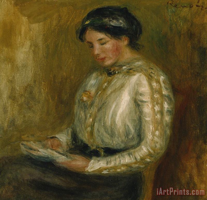 Pierre Auguste Renoir Woman Reading Art Print