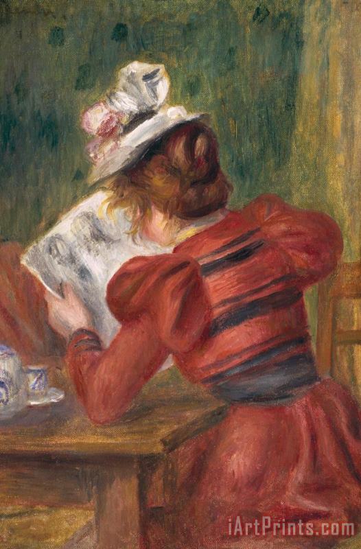 Young Girl Reading painting - Pierre Auguste Renoir Young Girl Reading Art Print
