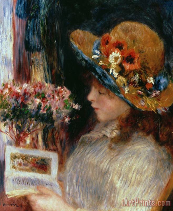 Pierre Auguste Renoir Young Girl Reading Art Print