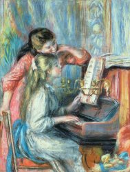 Pierre Auguste Renoir Young Girls at the Piano painting