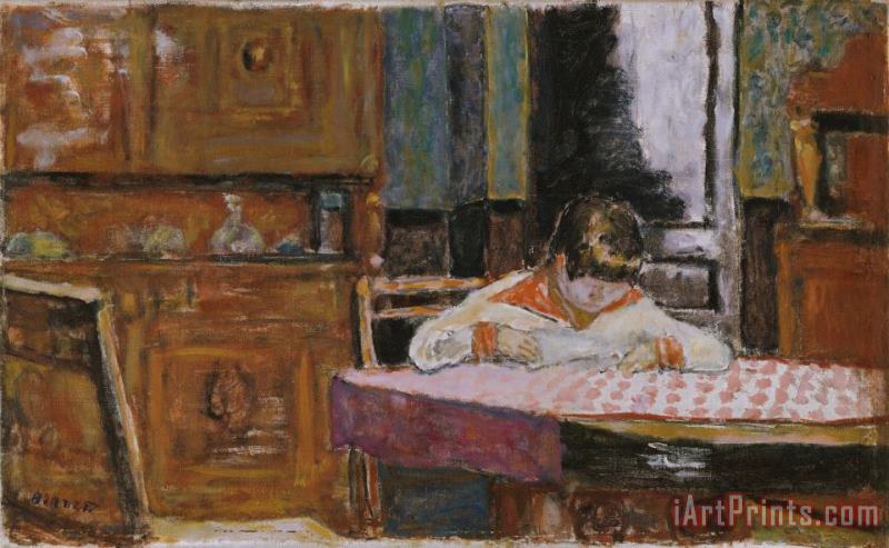 Interior with Boy painting - Pierre Bonnard Interior with Boy Art Print