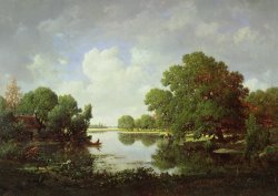 Pierre Etienne Theodore Rousseau Early Summer Afternoon painting