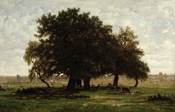 Pierre Etienne Theodore Rousseau Holm Oaks