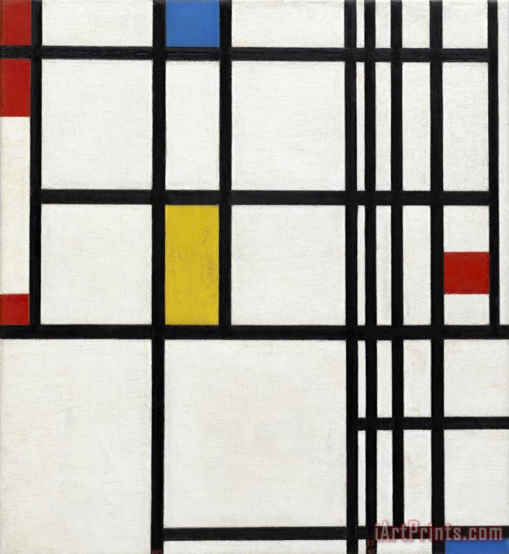Piet Mondrian Composition in Red, Blue, And Yellow Art Painting