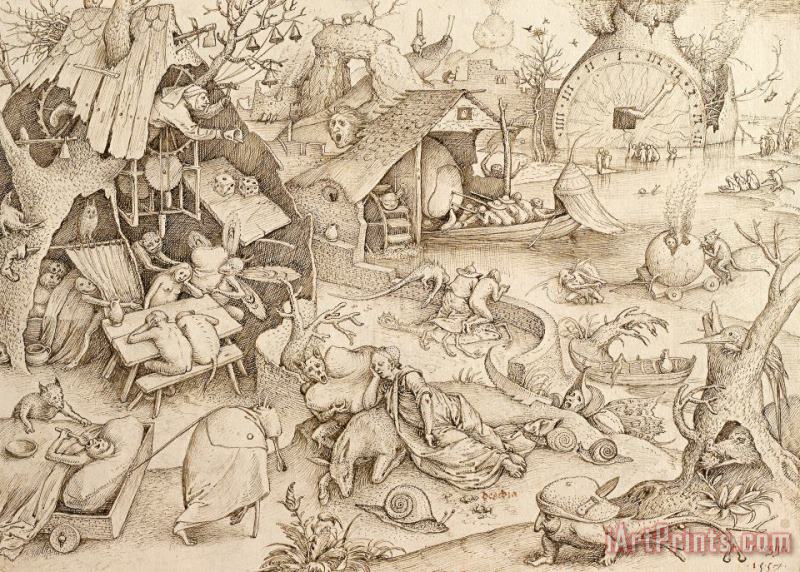 Pieter Bruegel Sloth Pieter Bruegel Drawing Art Print
