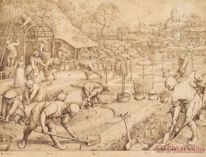 Spring Drawing painting - Pieter Bruegel Spring Drawing Art Print