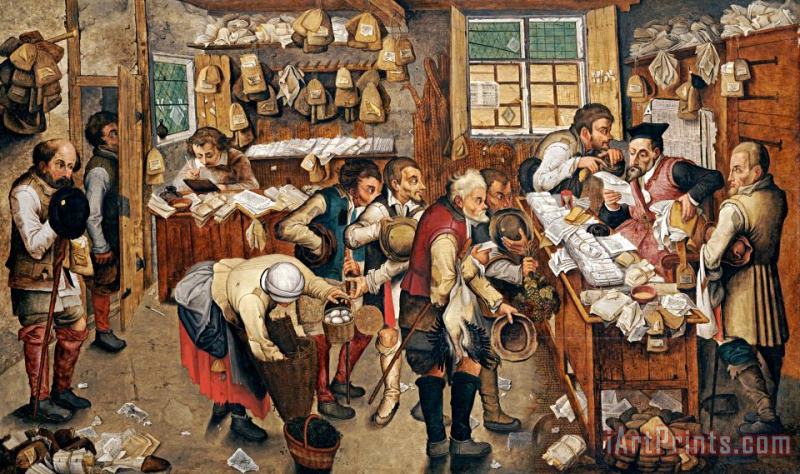 Pieter Bruegel the Elder Peasants Paying Tithes Art Painting