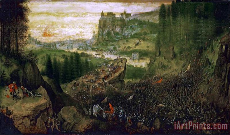 The Suicide of Saul painting - Pieter Bruegel the Elder The Suicide of Saul Art Print