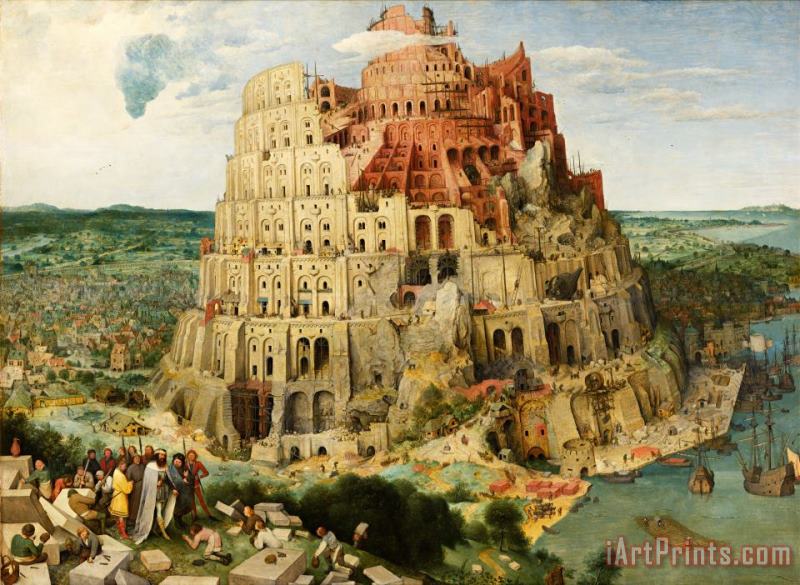 The Tower of Babel (vienna) painting - Pieter Bruegel the Elder The Tower of Babel (vienna) Art Print
