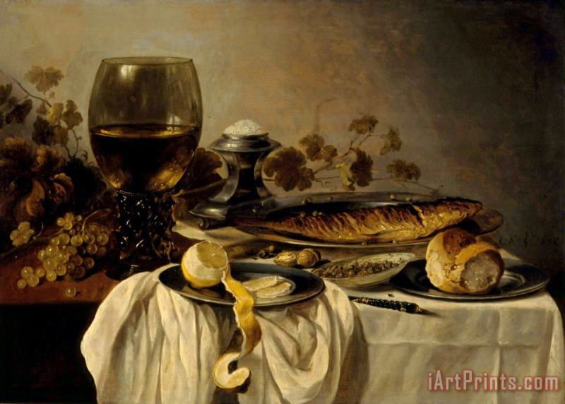 Pieter Claesz Breakfast Art Painting