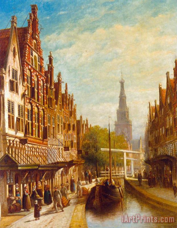 Pieter Gerard Vertin A View of Alkmaar Art Painting