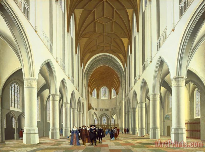 Interior of Saint Bavo, Haarlem painting - Pieter Jansz Saenredam Interior of Saint Bavo, Haarlem Art Print