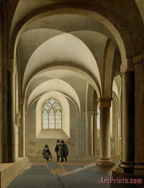 Pieter Jansz Saenredam The Westernmost Bays of The South Aisle of The Mariakerk in Utrecht Art Painting