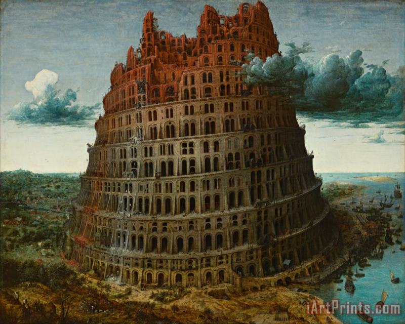 Pieter the Elder Bruegel The Little Tower of Babel Art Print