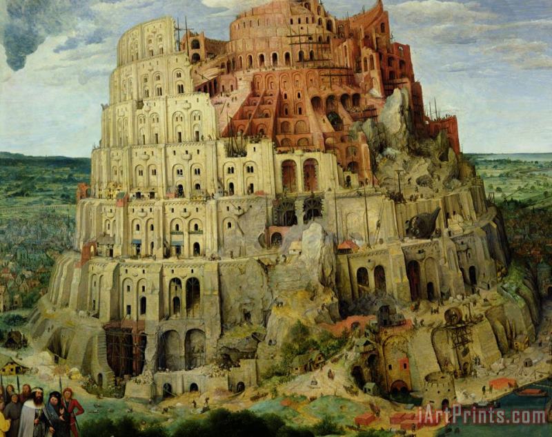 Tower of Babel painting - Pieter the Elder Bruegel Tower of Babel Art Print
