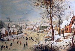 Pieter the Elder Bruegel Winter Landscape with Birdtrap