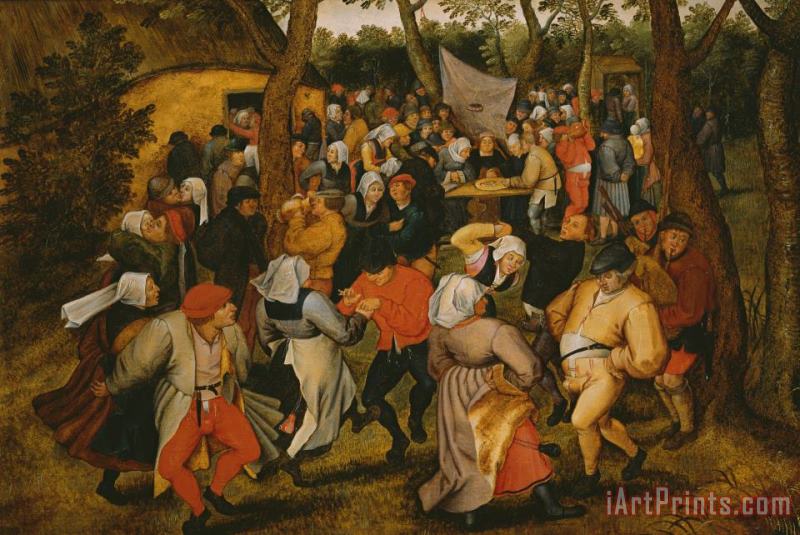 Open air wedding dance painting - Pieter the Younger Brueghel Open air wedding dance Art Print