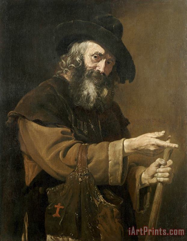 Pietro Bellotti Old Pilgrim Art Print