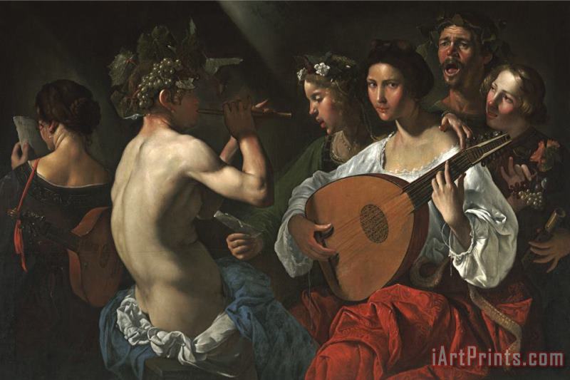 Pietro Paolini Bacchic Concert Art Painting
