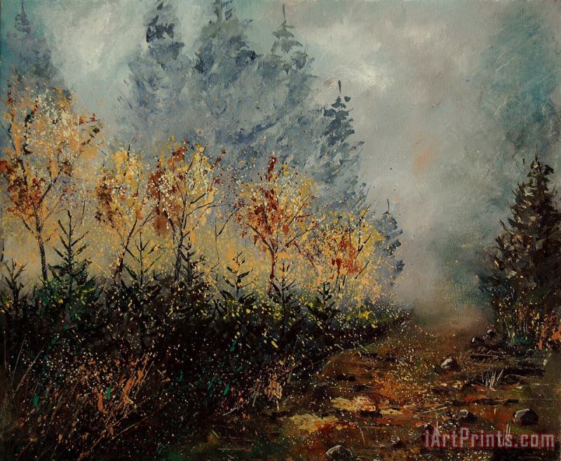 Autumn landscape painting - Pol Ledent Autumn landscape Art Print