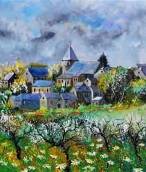 Pol Ledent Awagne in spring painting