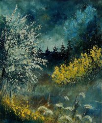 Pol Ledent Brooms shrubs painting