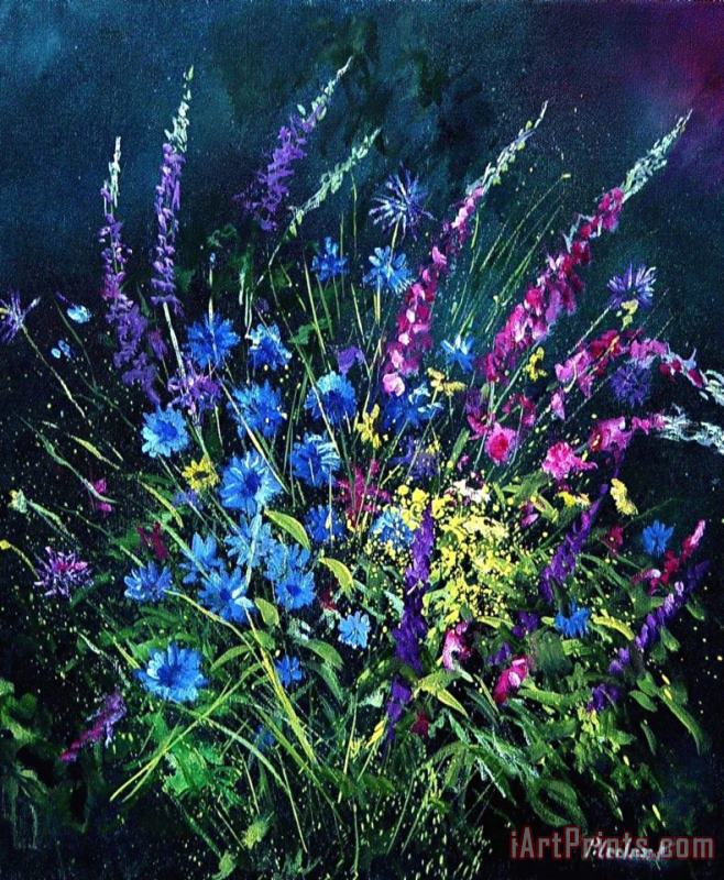 Pol Ledent Bunch Of Wild Flowers Art Painting