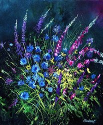 Pol Ledent Bunch Of Wild Flowers painting