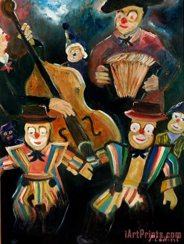 Pol Ledent Clowns Art Painting