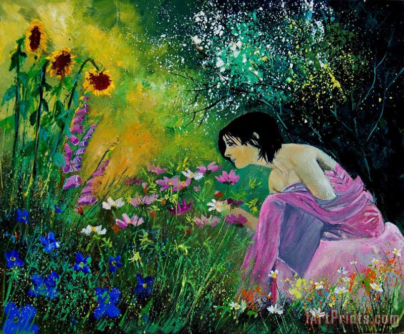 Eglantine With Flowers painting - Pol Ledent Eglantine With Flowers Art Print