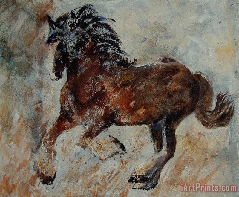 Horse 561 painting - Pol Ledent Horse 561 Art Print