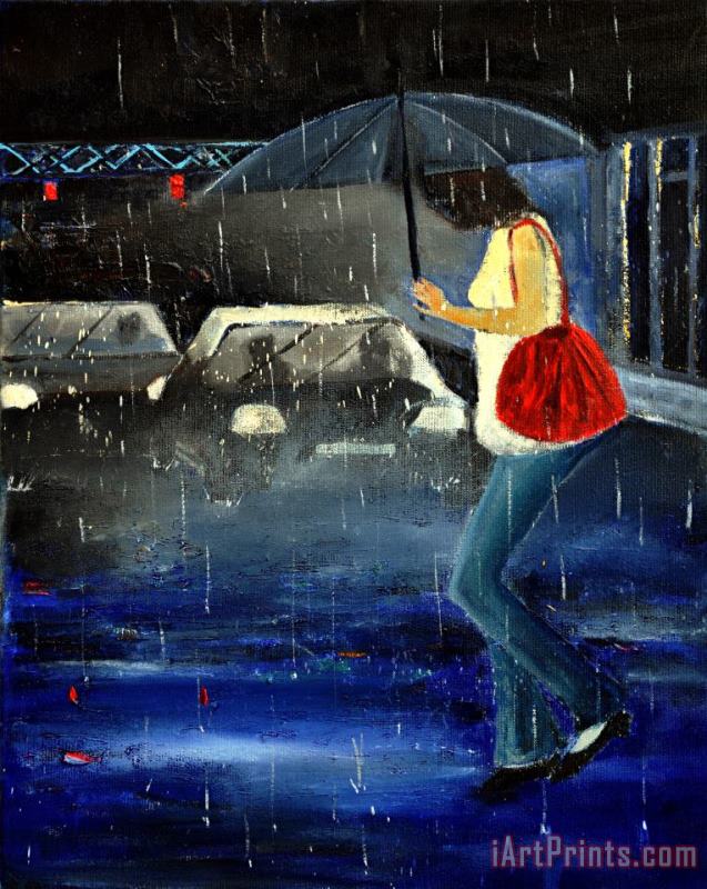In The Rain painting - Pol Ledent In The Rain Art Print