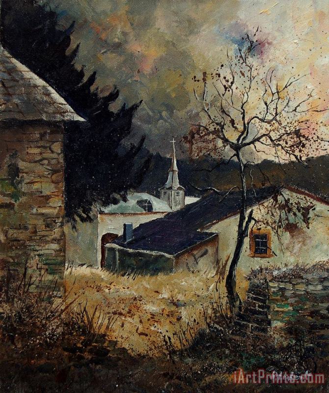 Pol Ledent Laforet Ardennes village Art Painting
