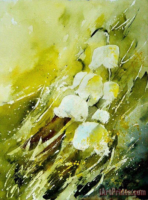 Lilly of the valley painting - Pol Ledent Lilly of the valley Art Print