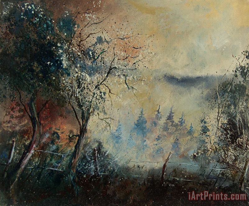 Misty Morning painting - Pol Ledent Misty Morning Art Print