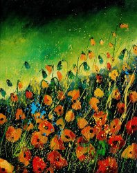 Pol Ledent Orange poppies 459080 painting