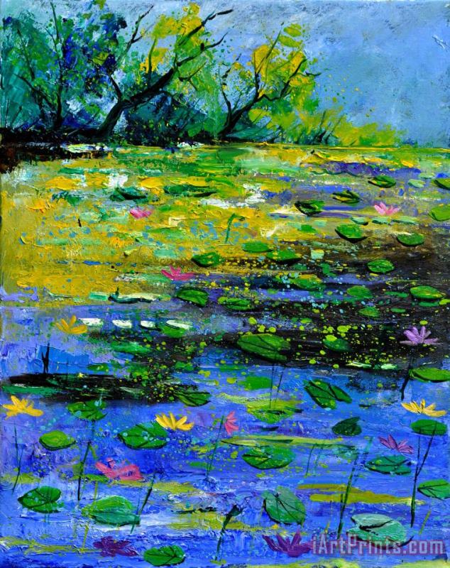 Pond 452150 painting - Pol Ledent Pond 452150 Art Print