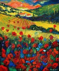 Pol Ledent Poppies In Tuscany
