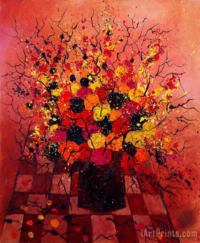 Red Bunch painting - Pol Ledent Red Bunch Art Print