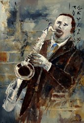 Pol Ledent Saxplayer 570120 painting