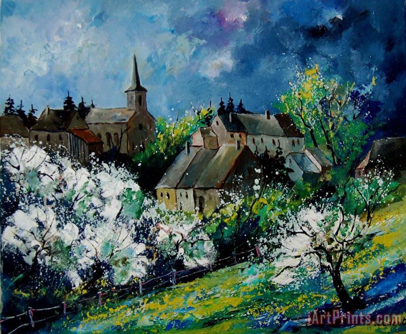 Spring In Fays Famenne painting - Pol Ledent Spring In Fays Famenne Art Print