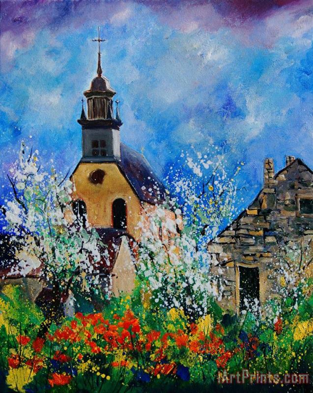 Spring In Foy Notre Dame Dinant painting - Pol Ledent Spring In Foy Notre Dame Dinant Art Print