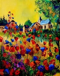 Pol Ledent Summer in Sosoye painting