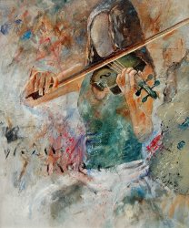 Pol Ledent Violinist 56 painting