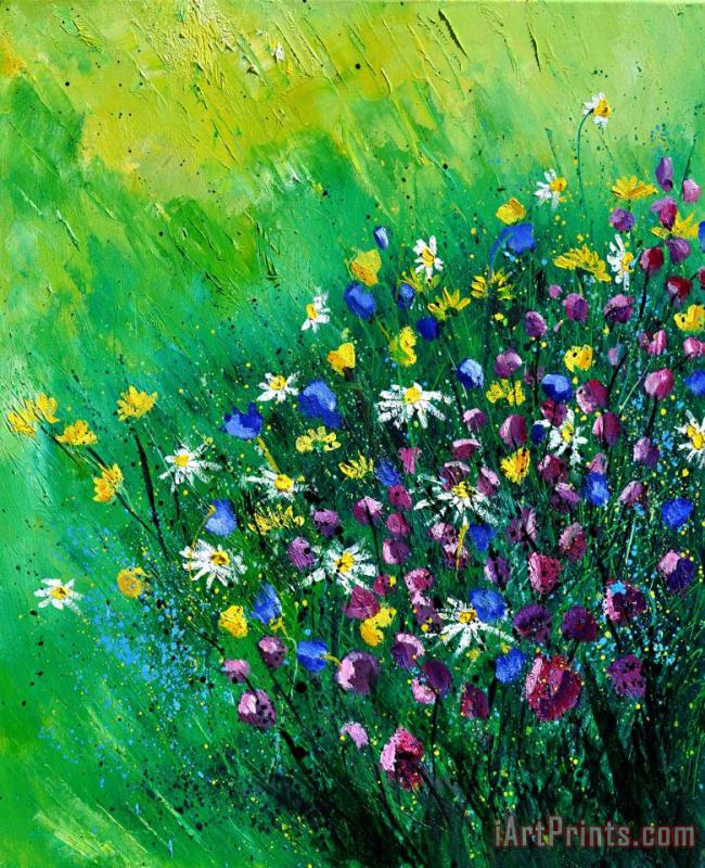 Wild Flowers painting - Pol Ledent Wild Flowers Art Print