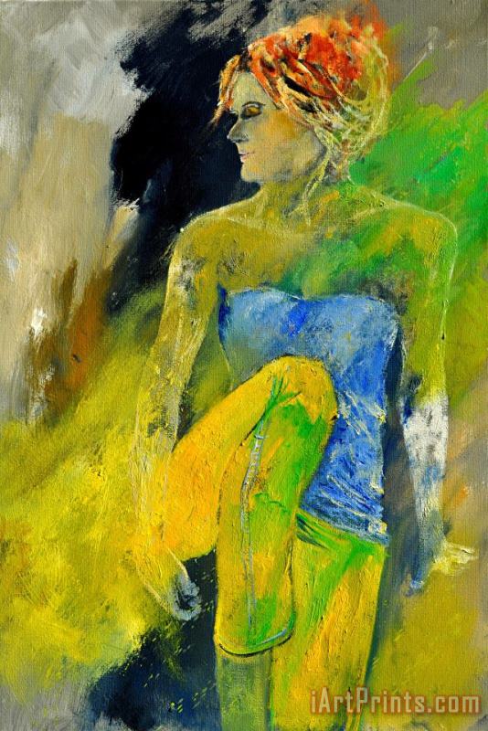 Young girl 572180 painting - Pol Ledent Young girl 572180 Art Print