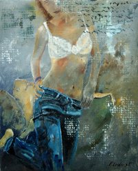 Pol Ledent Young girl in jeans
