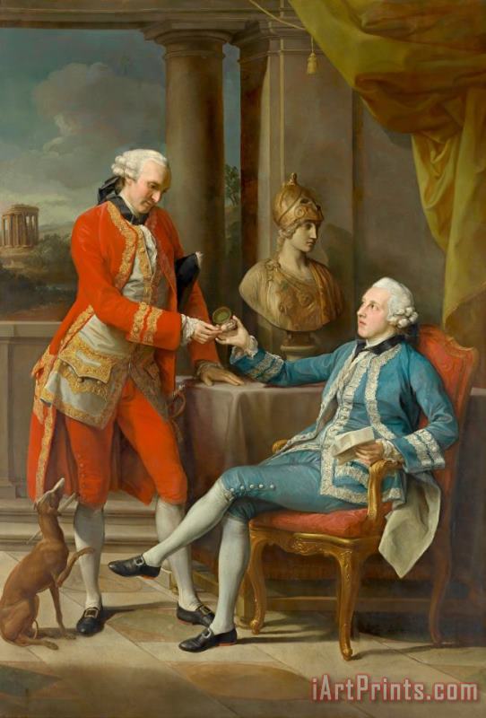 Pompeo Batoni Sir Sampson Gideon And an Unidentified Companion Art Print