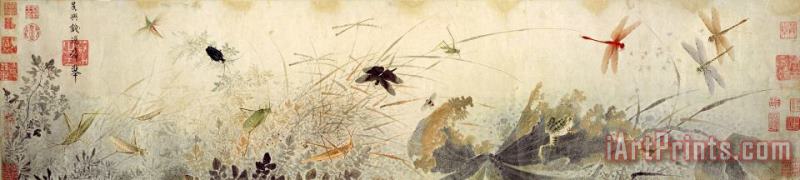 Early Autumn, 13th Century painting - Qian Xuan Early Autumn, 13th Century Art Print